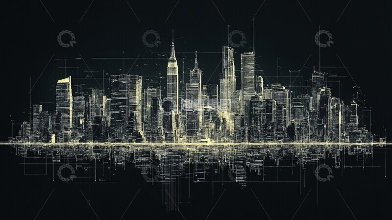 高清大图下载【趣麦麦图】科技城市蓝图1