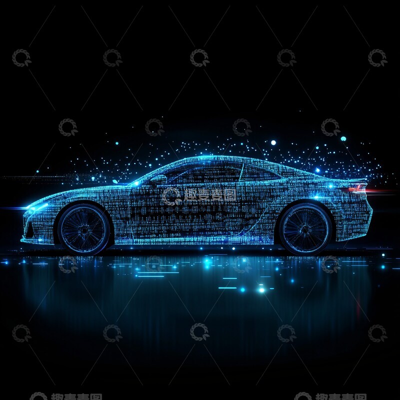 高清大图下载【趣麦麦图】-未来感汽车轮廓2