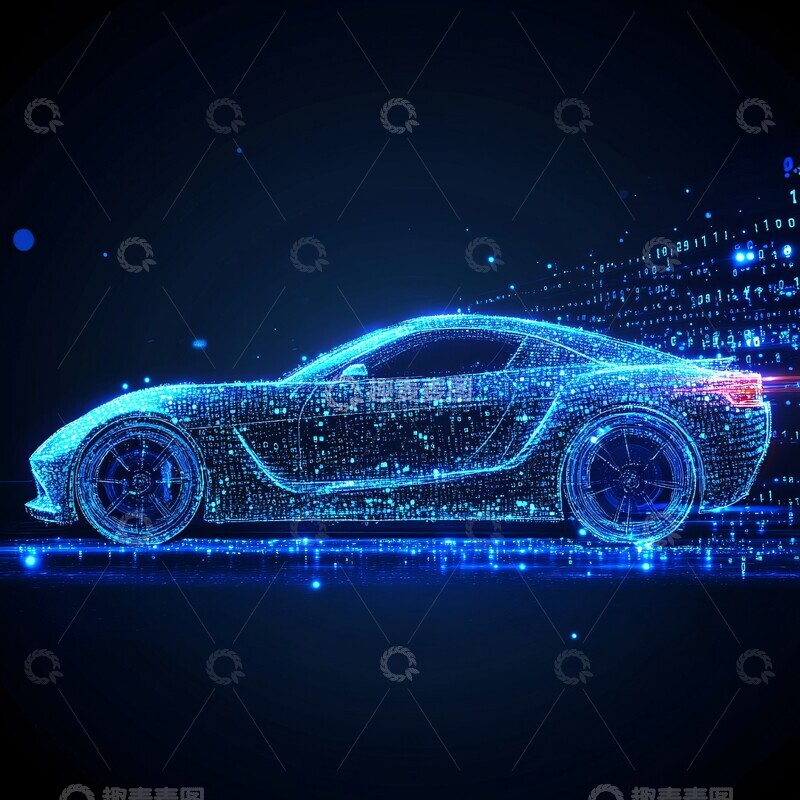 高清大图下载【趣麦麦图】未来感汽车轮廓3