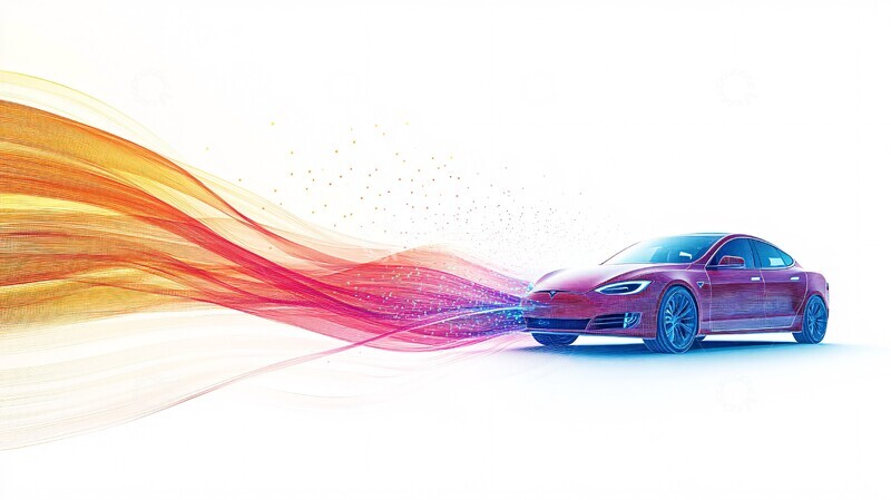 高清大图下载【趣麦麦图】三色线变电动车2