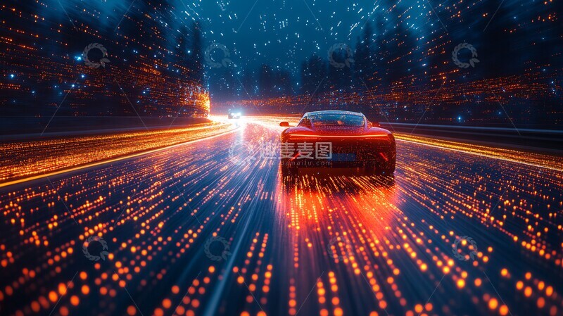 高清大图下载【趣麦麦图】高速驾驶科技感2