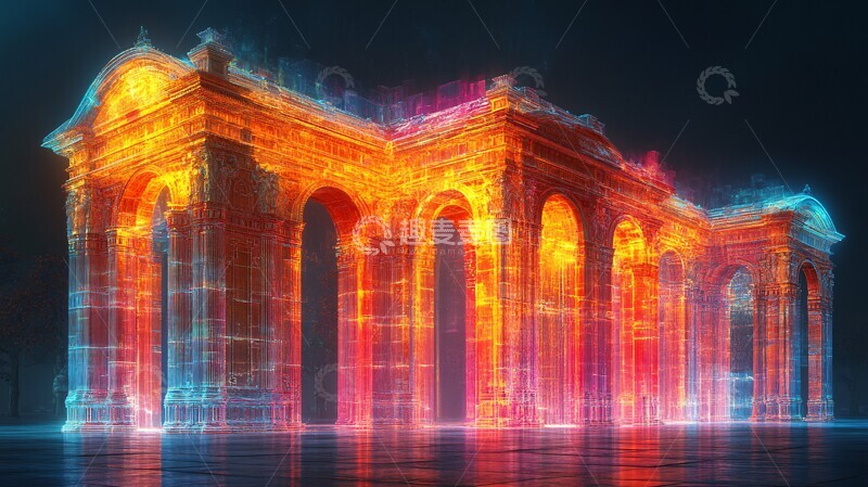 高清大图下载【趣麦麦图】玻璃宫殿光影