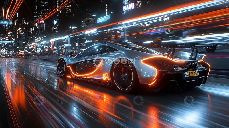 高清大图下载【趣麦麦图】迈凯伦疾驰光影