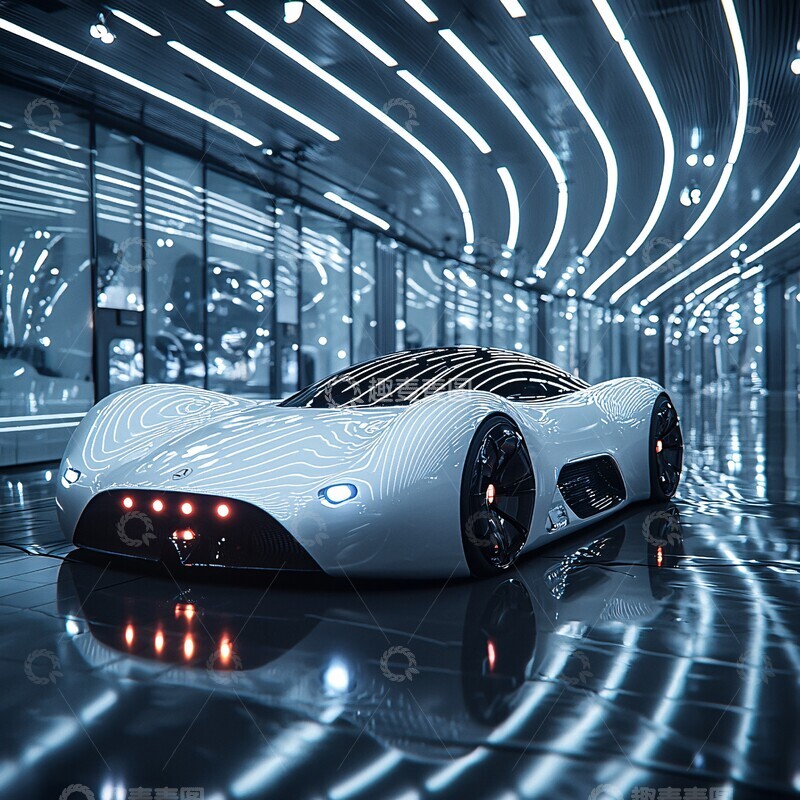 高清大图下载【趣麦麦图】银色未来车展开幕