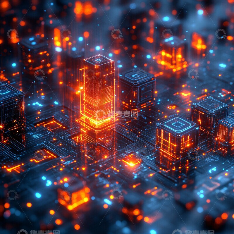 高清大图下载【趣麦麦图】软件架构数字展示1