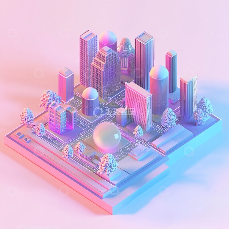 高清大图下载【趣麦麦图】玻璃建筑城市