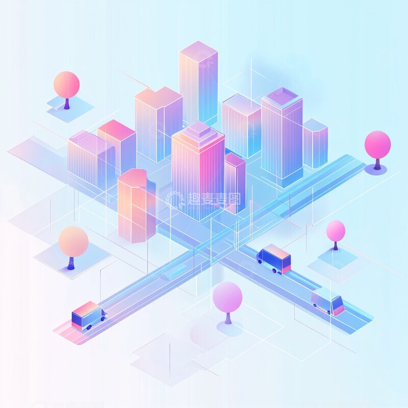 高清大图下载【趣麦麦图】玻璃建筑城市2