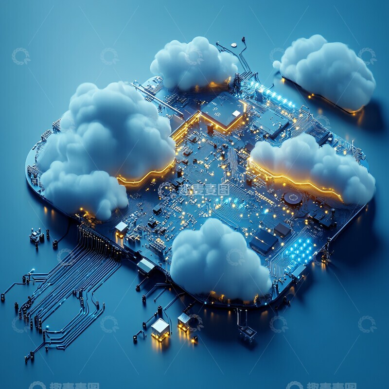 高清大图下载【趣麦麦图】未来科技蓝底隔离