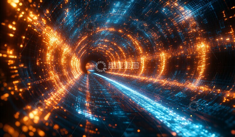 高清大图下载【趣麦麦图】数字隧道建筑结构3