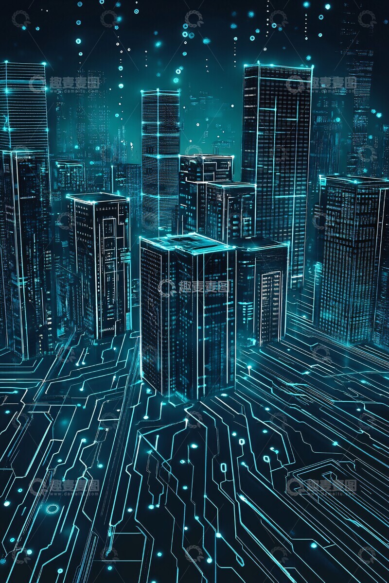 高清大图下载【趣麦麦图】未来电子城市景观