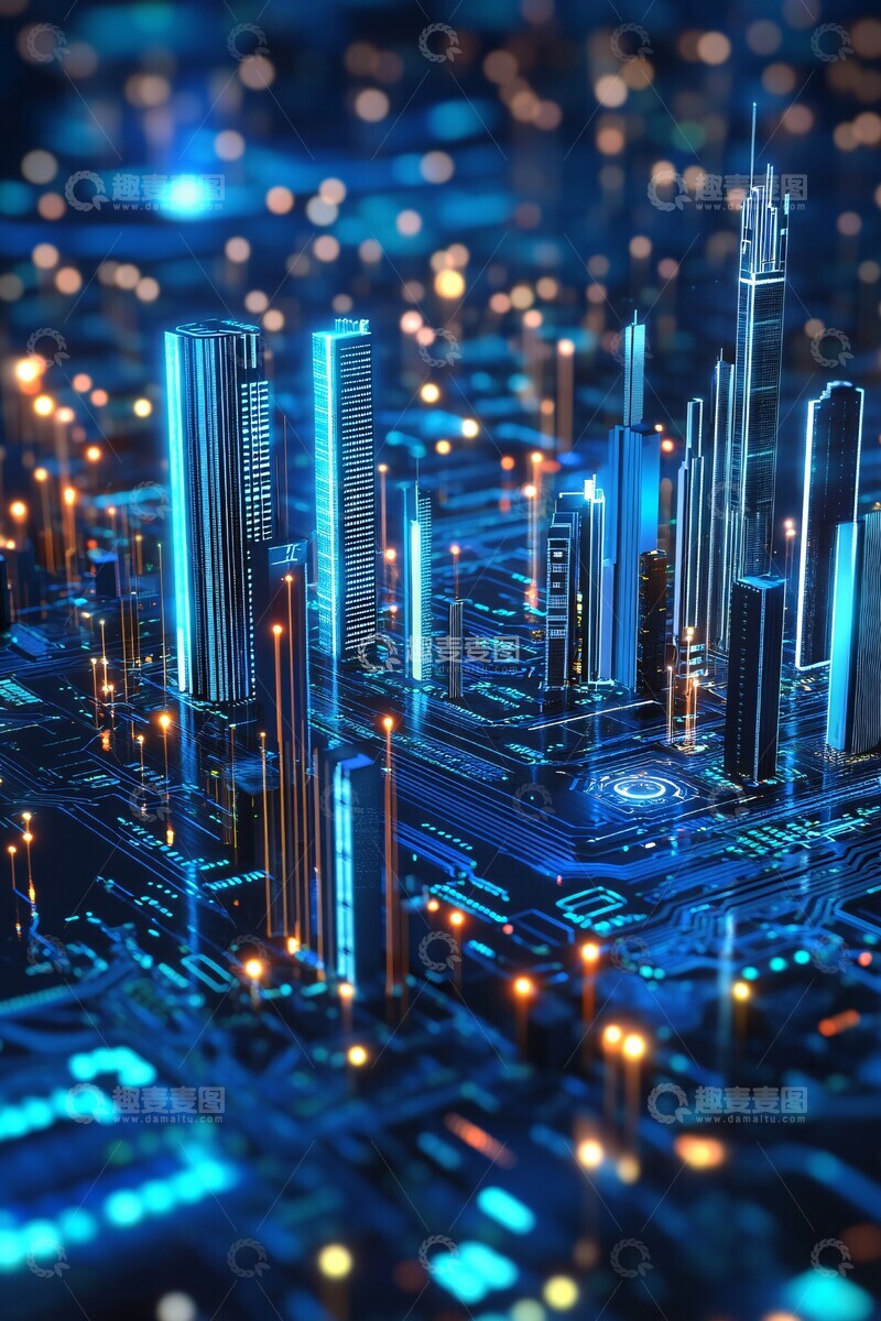 高清大图下载【趣麦麦图】未来电子城市景观1