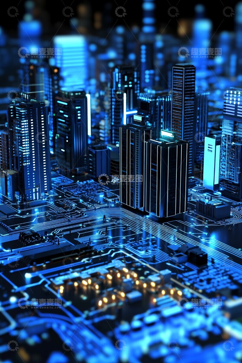 高清大图下载【趣麦麦图】未来电子城市景观2