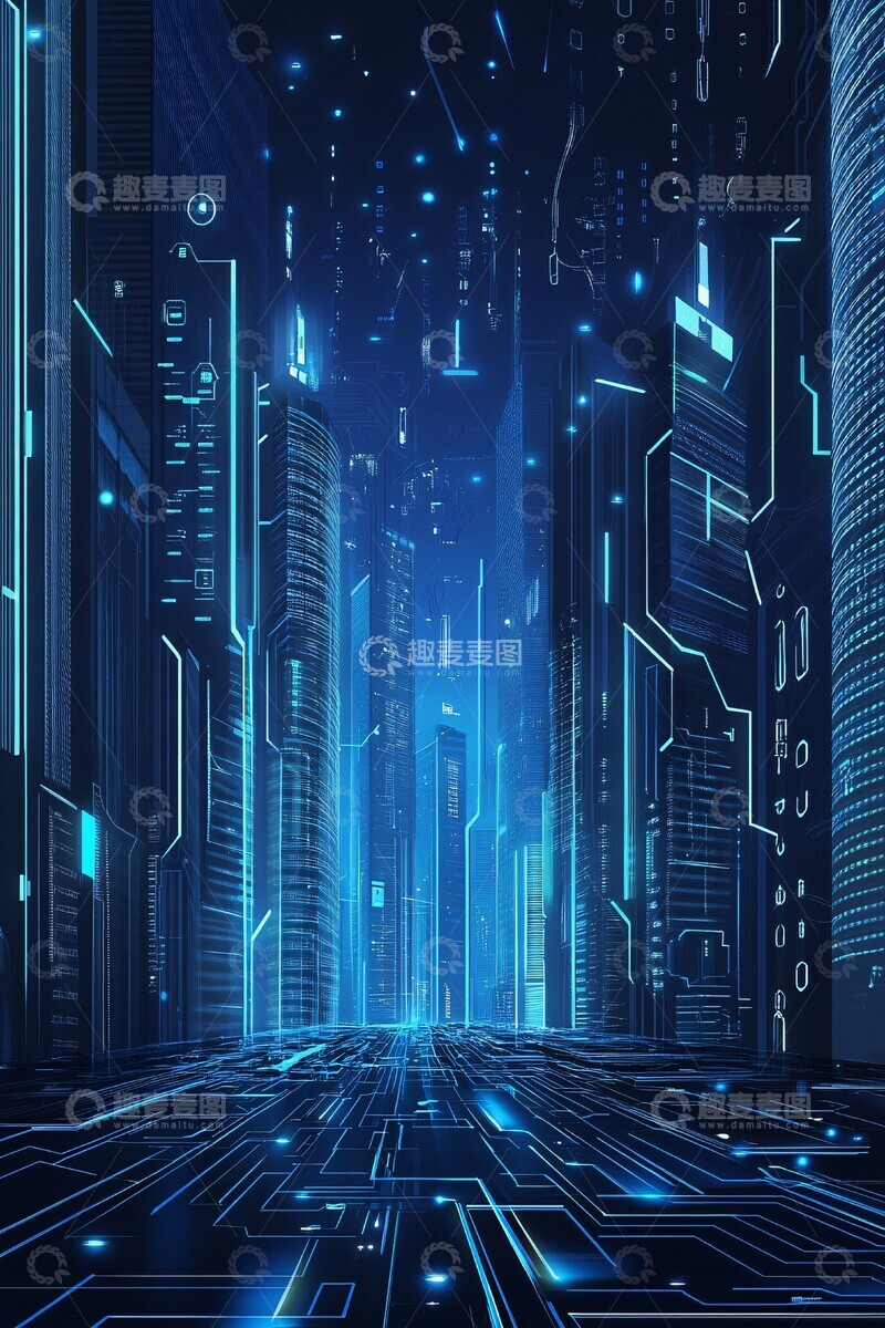 高清大图下载【趣麦麦图】未来电子城市景观3