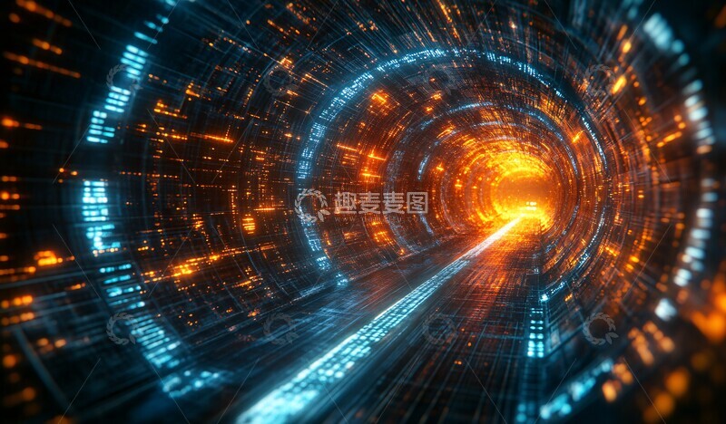 高清大图下载【趣麦麦图】数字隧道建筑结构1
