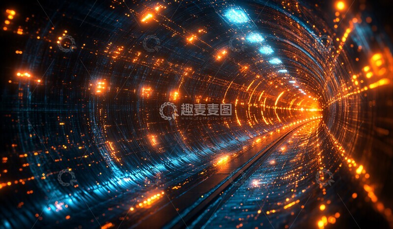 高清大图下载【趣麦麦图】数字隧道建筑结构2
