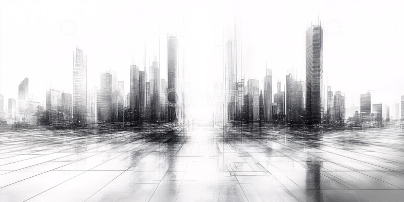 高清大图下载【趣麦麦图】玻璃建筑城市景观1