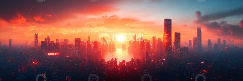 高清大图下载【趣麦麦图】-未来都市数字画卷1