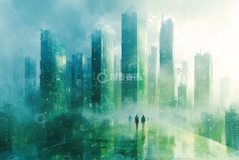 高清大图下载【趣麦麦图】现代城市通信图1