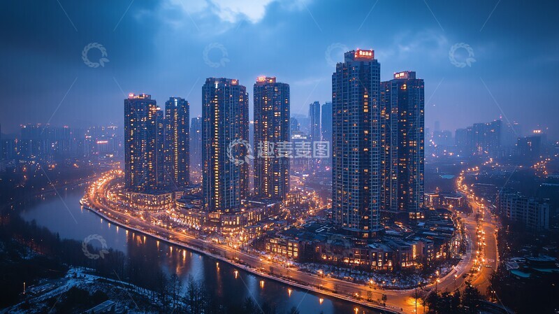 高清大图下载【趣麦麦图】未来城市夜景96