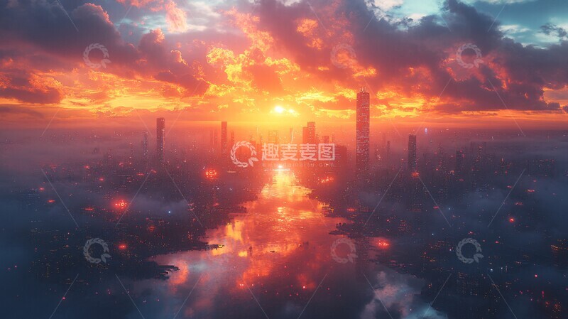 高清大图下载【趣麦麦图】未来城市科技4