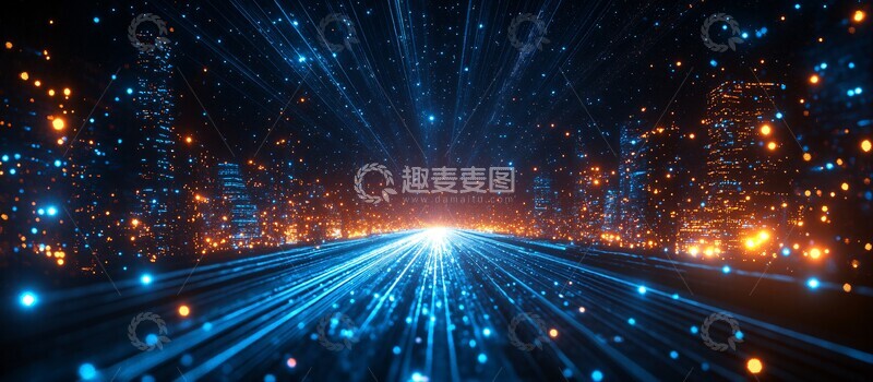 高清大图下载【趣麦麦图】蓝色未来城市2