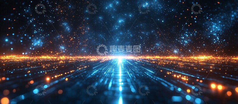 高清大图下载【趣麦麦图】蓝色未来城市1