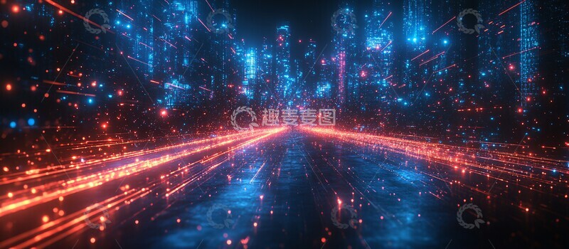 高清大图下载【趣麦麦图】蓝色未来城市3