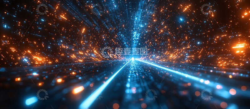 高清大图下载【趣麦麦图】蓝色未来城市