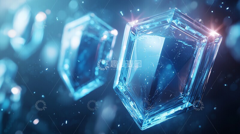 高清大图下载【趣麦麦图】数字堡垒科技蓝3