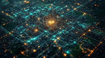 数字城市蓝线交织1