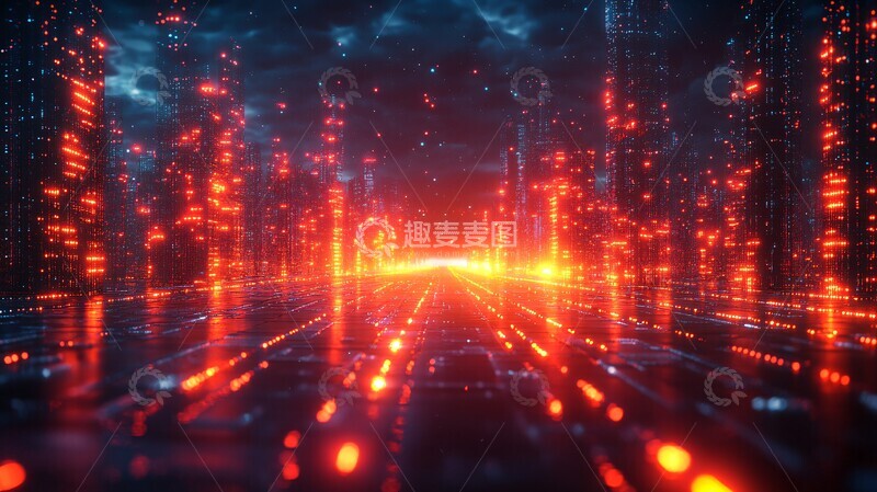 高清大图下载【趣麦麦图】智慧城市数字界面