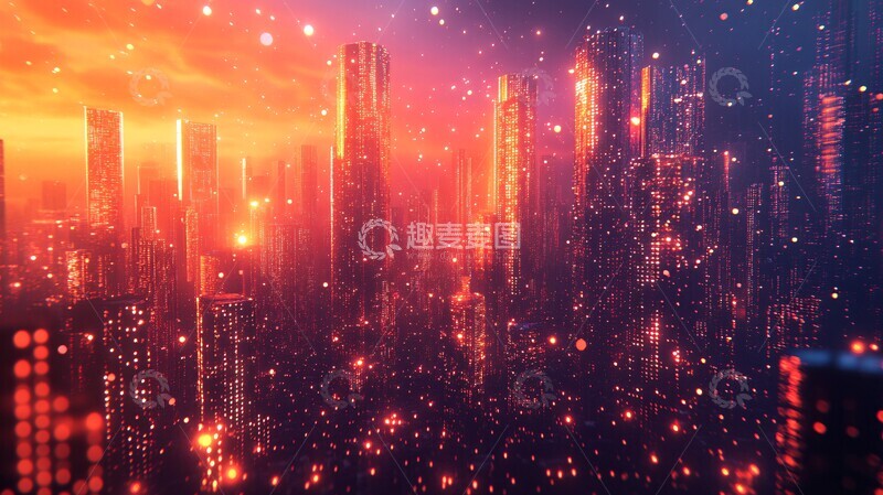 高清大图下载【趣麦麦图】未来城市照明