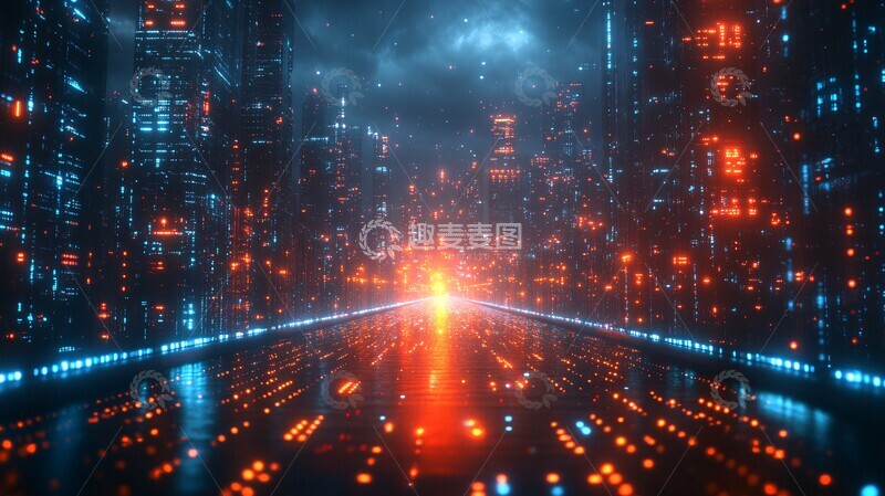 高清大图下载【趣麦麦图】未来科技光网传输2