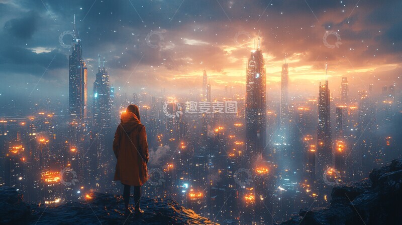 高清大图下载【趣麦麦图】城市景观城市景观未来1