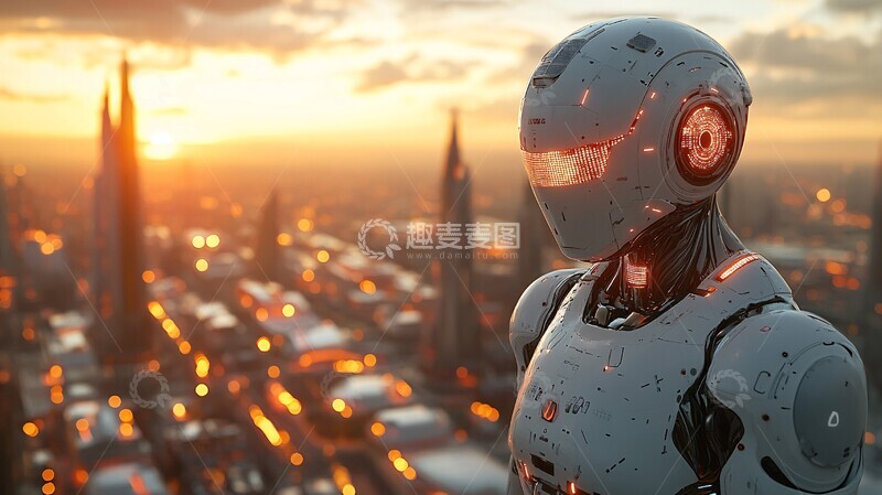 高清大图下载【趣麦麦图】机器人与人类协作3