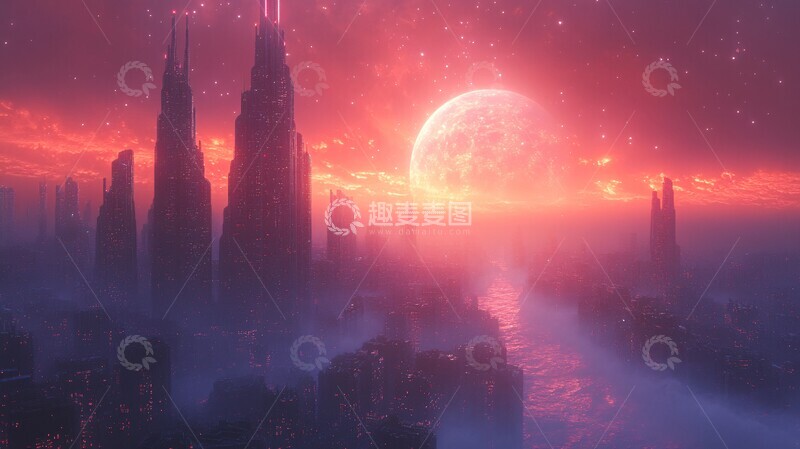 高清大图下载【趣麦麦图】科技城市科技城市技术2