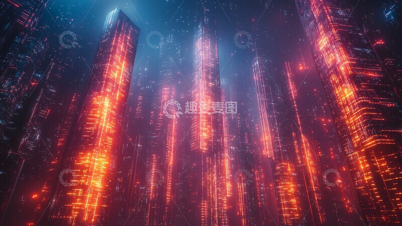 高清大图下载【趣麦麦图】多彩天际互联城2