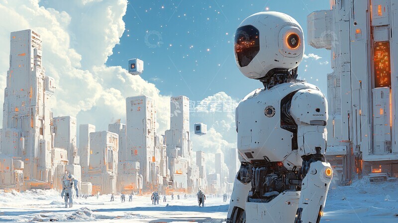 高清大图下载【趣麦麦图】机器人与人类协作