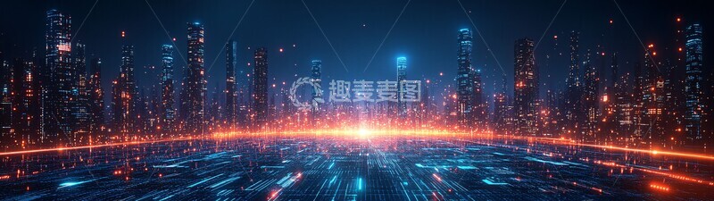 高清大图下载【趣麦麦图】数字建筑数据流