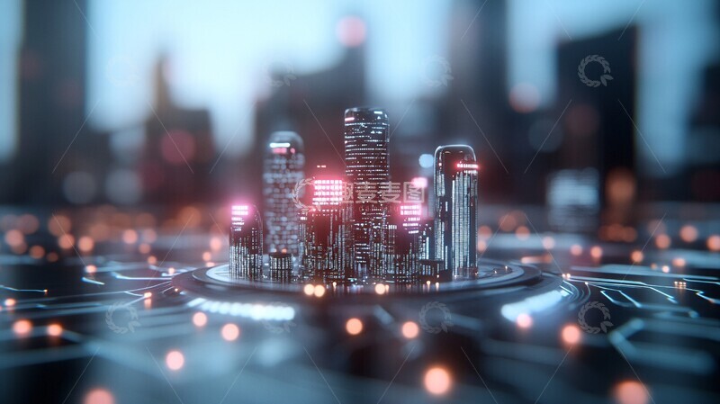 高清大图下载【趣麦麦图】数据流中的城市2