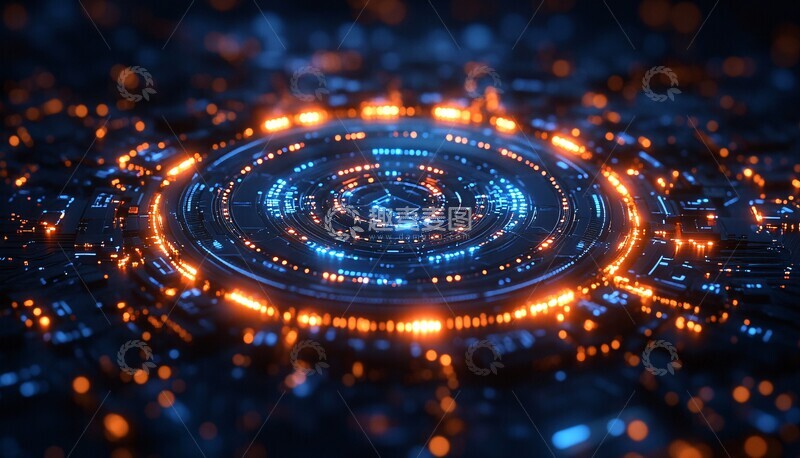 高清大图下载【趣麦麦图】区块链数字网络