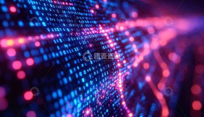 高清大图下载【趣麦麦图】区块链数字网络1