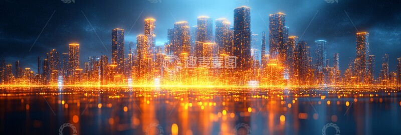 高清大图下载【趣麦麦图】数字城市建筑