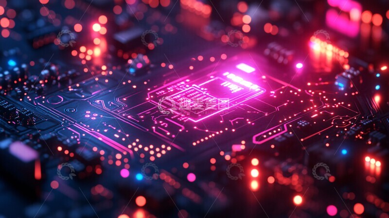 高清大图下载【趣麦麦图】科技数字背景1