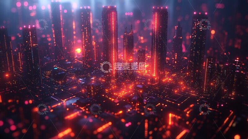 高清大图下载【趣麦麦图】城市夜景图表2