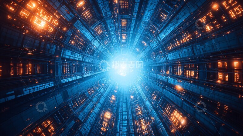 高清大图下载【趣麦麦图】蓝色未来都市1