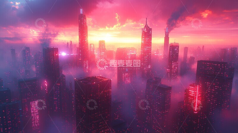 高清大图下载【趣麦麦图】未来城市天际线8