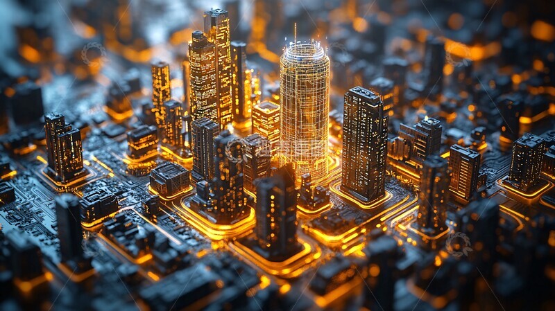 高清大图下载【趣麦麦图】无人机俯拍沙盘2