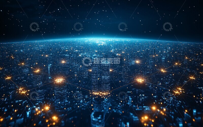 高清大图下载【趣麦麦图】数字连接城市2