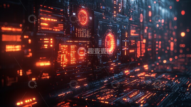 高清大图下载【趣麦麦图】金融趋势几何映射